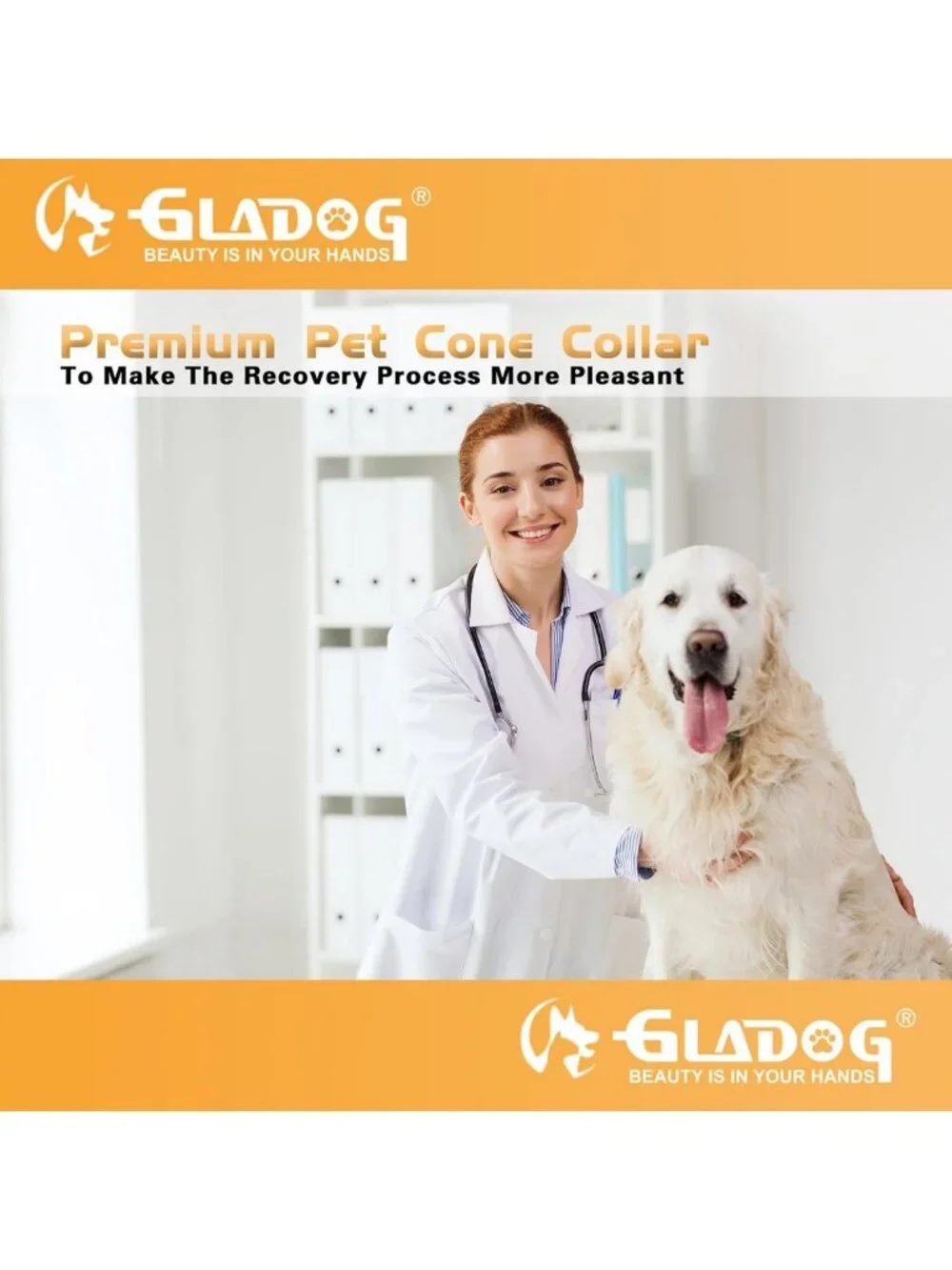 Soft Adjustable Dog Cone Collar - 2 PCS Recovery E-Collar for All Sizes, Comfy